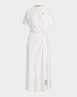 Polo Ralph Lauren Twist-Detail T-Shirt Midi Dress