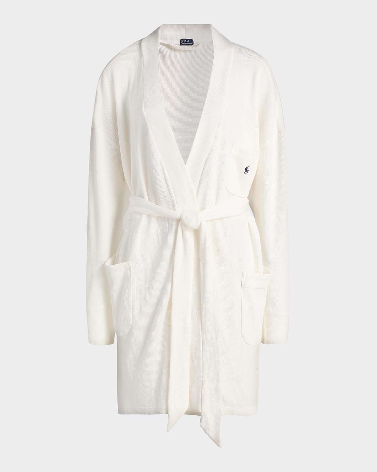 Polo Ralph Lauren Waffle-Knit Cotton-Blend Belted Robe