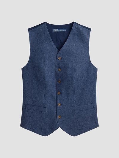 Polo Ralph Lauren Women's Buttoned Linen-Cotton Vest