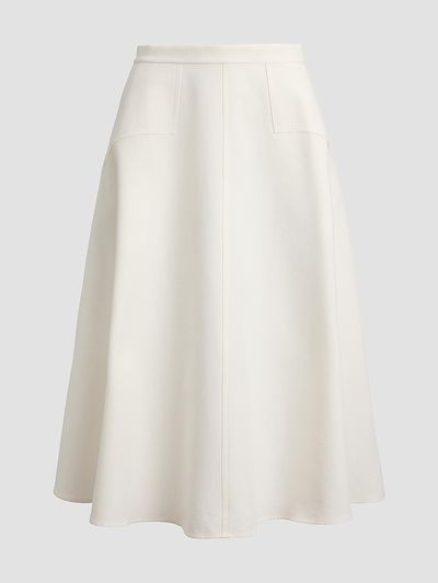 Polo Ralph Lauren Women's Cotton-Wool A-Line Midi Skirt