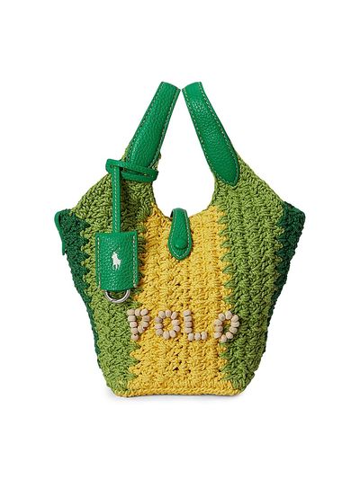 Polo Ralph Lauren Women's Crocheted Logo Mini Tote Bag
