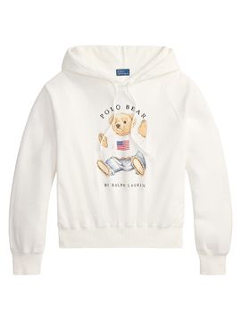 Polo Ralph Lauren Women's Graphic Polo Bear Cotton-Blend Terry Hoodie
