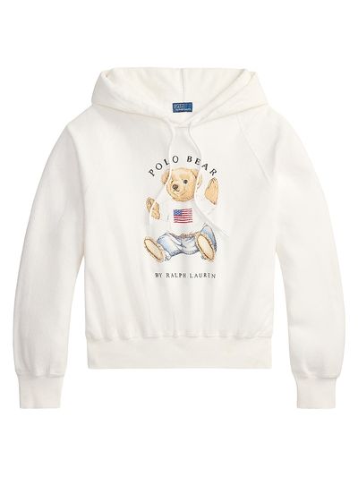 Polo Ralph Lauren Women's Graphic Polo Bear Cotton-Blend Terry Hoodie