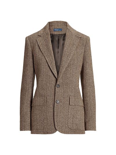 Polo Ralph Lauren Women's Herringbone Linen-Blend Blazer
