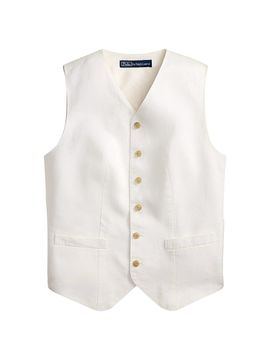 Polo Ralph Lauren Women's Linen Linen Button-Front Vest