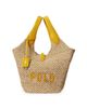 Polo Ralph Lauren Women's Medium Logo Raffia & Leather Tote Bag - 1