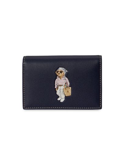 Polo Ralph Lauren Women's Polo Bear Bifold Leather Card Case
