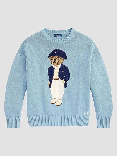 Polo Ralph Lauren Women's Polo Bear Oversize Cotton Sweater