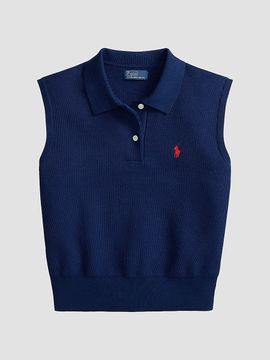 Polo Ralph Lauren Women's Sleeveless Cotton Crop Polo Top