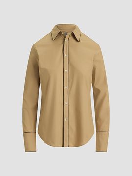 Polo Ralph Lauren Women's Slim-Fit Stretch Cotton Button-Front Shirt