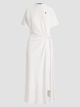 Polo Ralph Lauren Women's Twist-Detail T-Shirt Midi Dress
