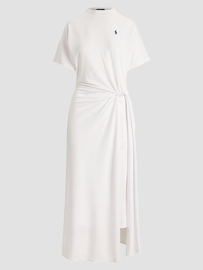 Polo Ralph Lauren Women's Twist-Detail T-Shirt Midi Dress