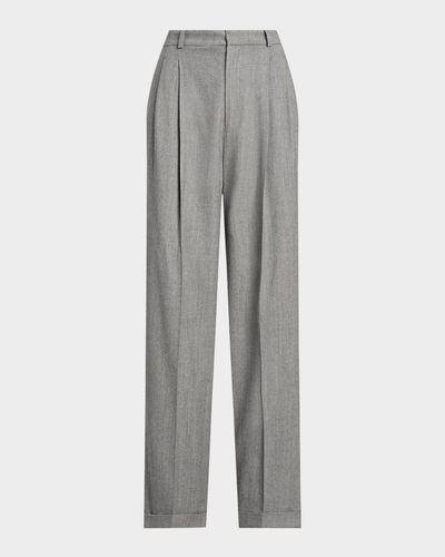 Polo Ralph Lauren Wool-Blend Flannel Straight-Leg Pants