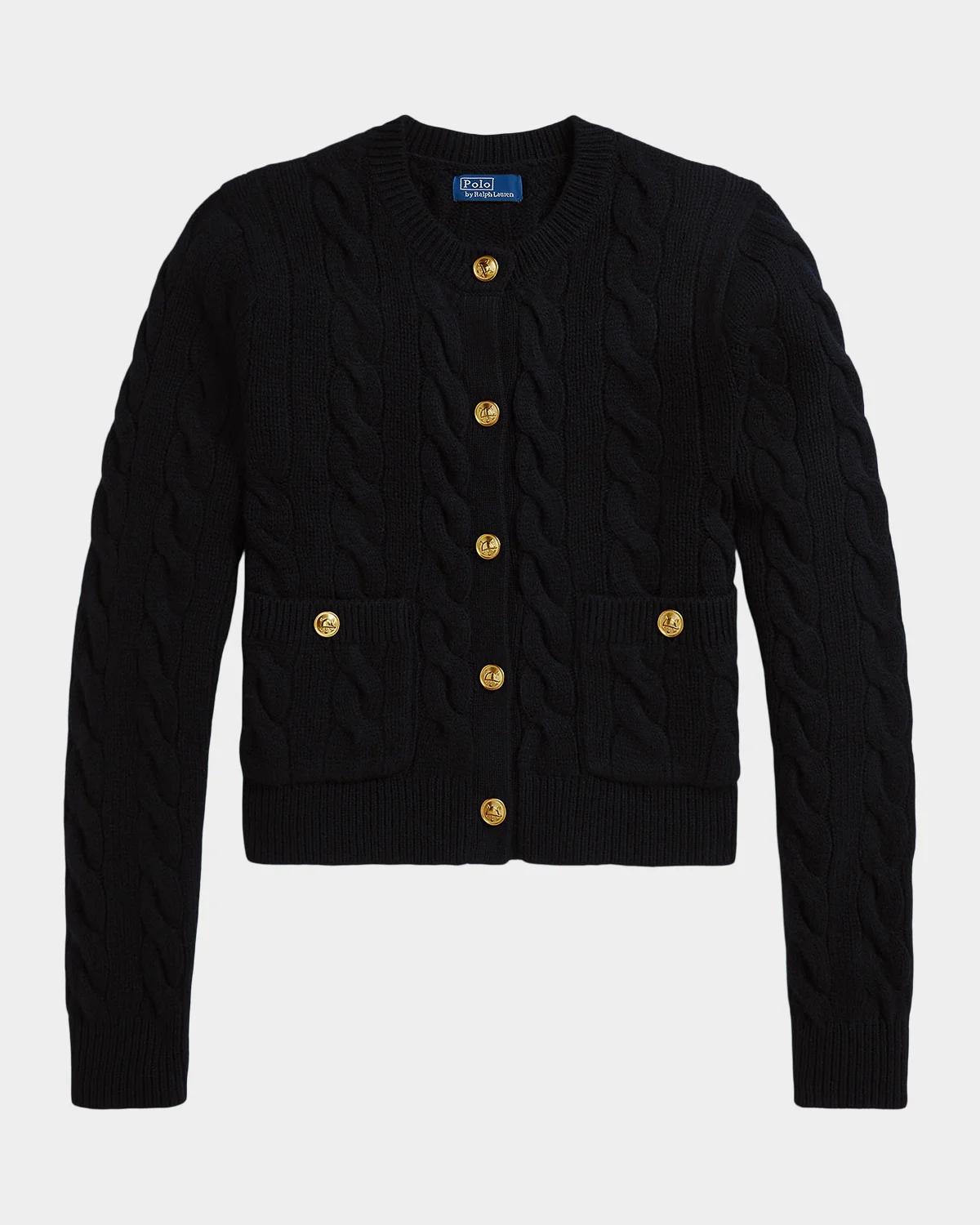 Polo Ralph Lauren Wool-Cashmere Cable-Knit Cardigan