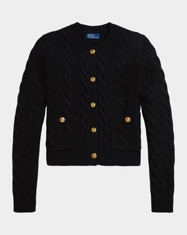 Polo Ralph Lauren Wool-Cashmere Cable-Knit Cardigan