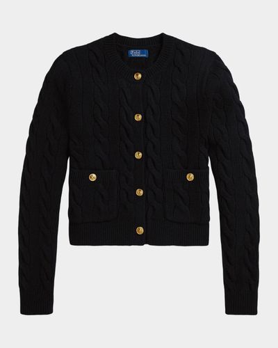 Polo Ralph Lauren Wool-Cashmere Cable-Knit Cardigan