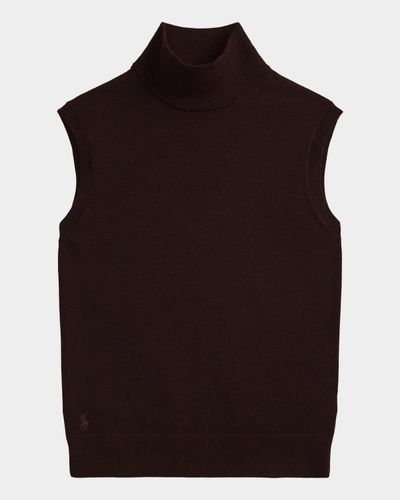 Polo Ralph Lauren Wool Turtleneck Sleeveless Sweater