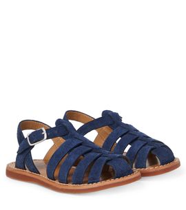 Pom d'Api Pom d'Api Plage-Stitch Dad suede sandals