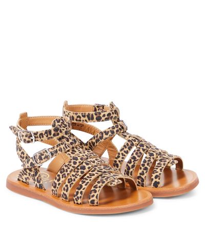 Pom d'Api Pom d'Api Plagette Gladiator leopard-print sandals
