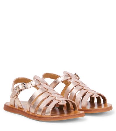 Pom d'Api Pom d'Api Plagette metallic leather sandals