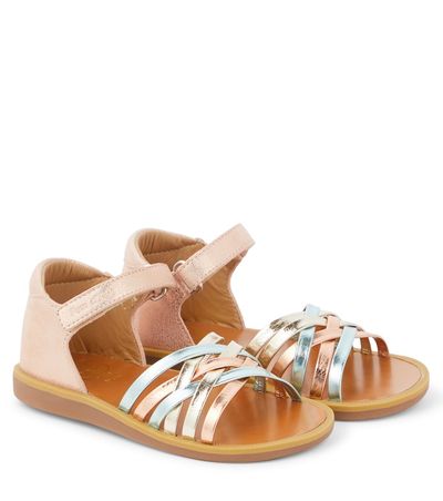 Pom d'Api Pom d'Api Poppy Lux metallic leather sandals