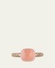 Pomellato 18K Gold Nudo Classic Rose Quartz Diamond Ring - 1