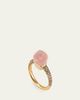 Pomellato 18K Gold Nudo Classic Rose Quartz Diamond Ring - 3