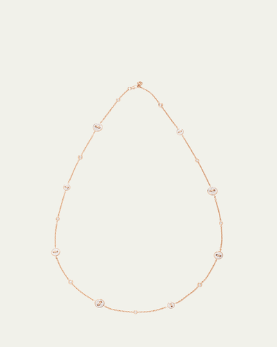 Pomellato 18K Rose Gold Diamond Pom Pom Dot Necklace