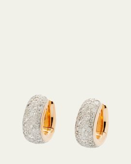 Pomellato Iconica 18k Rose Gold Diamond Huggie Earrings