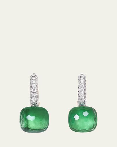 Pomellato Nudo Classic Earrings with Prasiolite and Green Agate