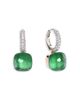 Pomellato Pomellato 18K Gold Nudo Prasiolite, Green Agate & Diamond Earrings - 1