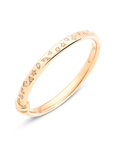 Pomellato Pomellato 18K Rose Gold Iconica Diamond Geometric Set Bangle Bracelet, 1.4 tcw