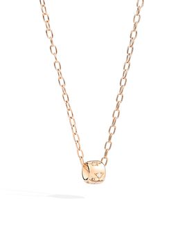 Pomellato Pomellato 18K Rose Gold Iconica Diamond Geometrically Set Ring Pendant Necklace, 0.1 tcw