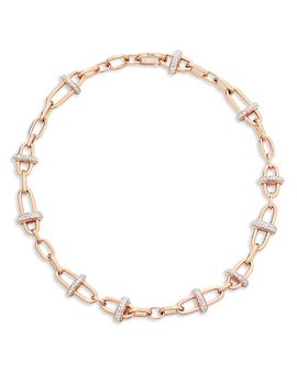 Pomellato Pomellato 18K Rose Gold Iconica Diamond Open Link Chain Necklace, 4.56 tcw