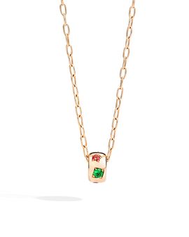 Pomellato Pomellato 18K Rose Gold Iconica Multi-Gemstone Pendant Necklace, 15.7-17.3