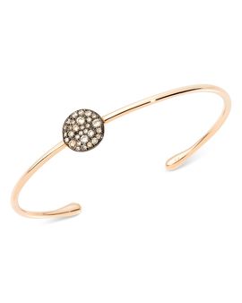 Pomellato Pomellato 18K Rose Gold Sabbia Brown Diamond Cluster Cuff Bracelet