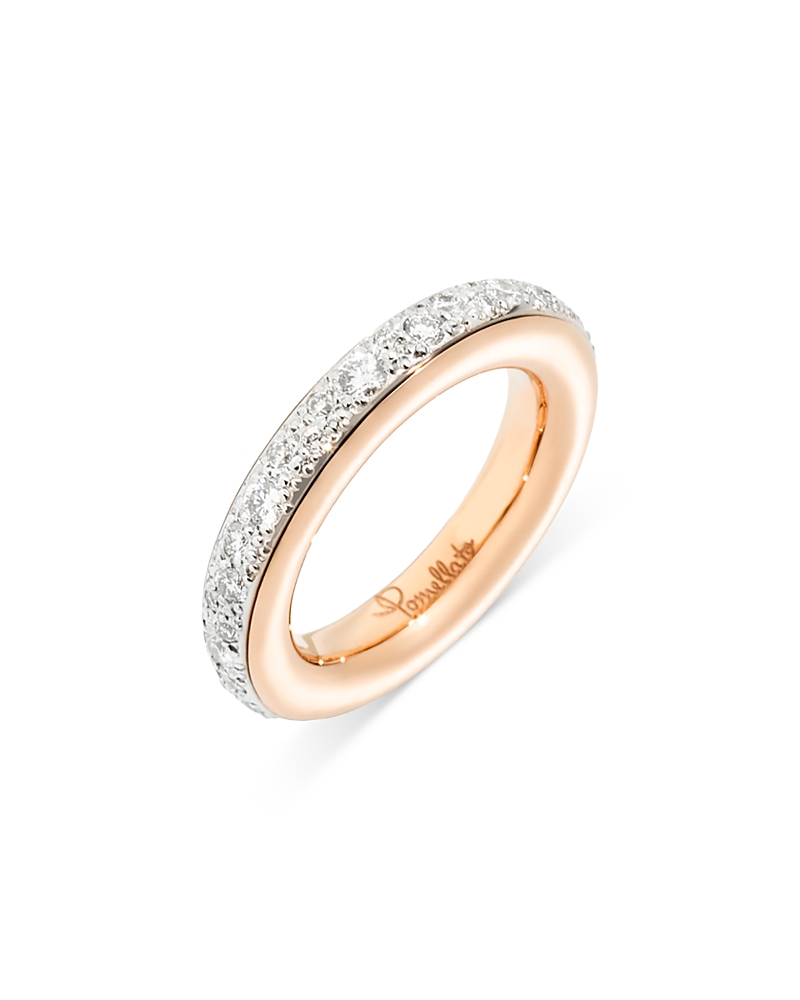 Pomellato Pomellato 18K White & Rose Gold Iconica Diamond Eternity Band, 1 tcw