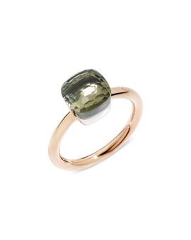 Pomellato Pomellato 18K White & Rose Gold Nude Prasiolite Statement Ring