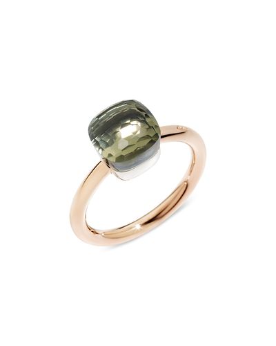 Pomellato Pomellato 18K White & Rose Gold Nude Prasiolite Statement Ring