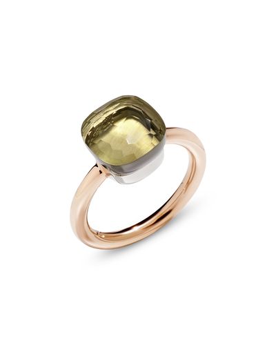 Pomellato Pomellato 18K White & Rose Gold Nudo Lemon Quartz Statement Ring