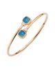 Pomellato Pomellato 18K White & Rose Gold Nudo London Blue Topaz & Diamond Bypass Bangle Bracelet - 1