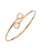 Pomellato Pomellato 18K White & Rose Gold Nudo Milky Quartz & Diamond Bypass Bangle Bracelet - 1