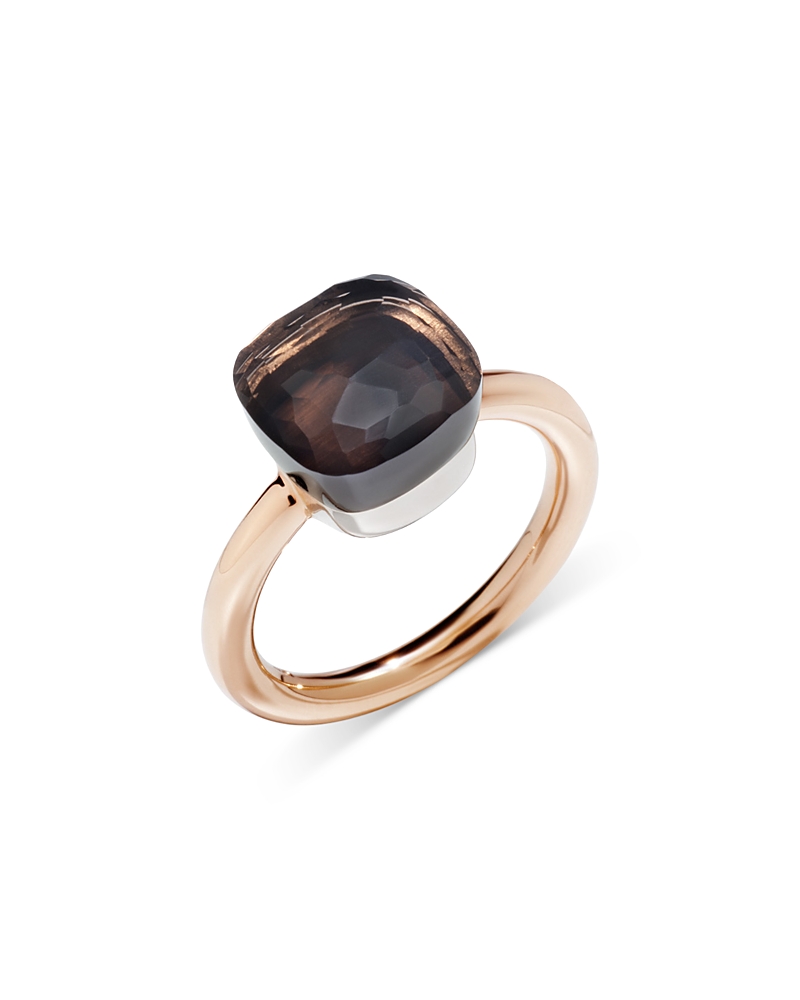 Pomellato Pomellato 18K White & Rose Gold Nudo Smokey Quartz Statement Ring