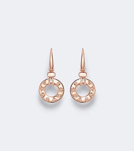 Pomellato Pomellato Iconica 18kt rose gold hoop earrings with diamonds