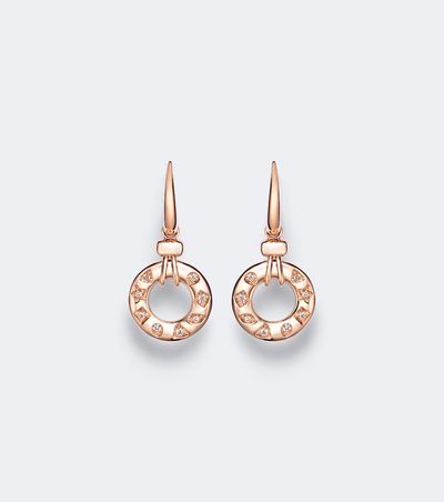 Pomellato Pomellato Iconica 18kt rose gold hoop earrings with diamonds