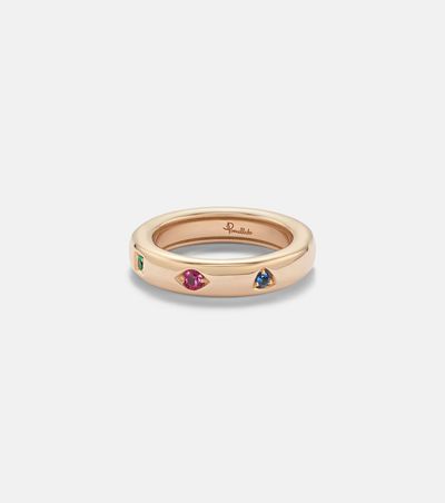 Pomellato Pomellato Iconica Extra Slim 18kt rose gold ring with gemstones