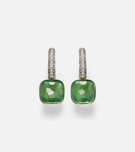 Pomellato Pomellato Nudo Classic 18kt rose and white gold drop earrings with gemstones