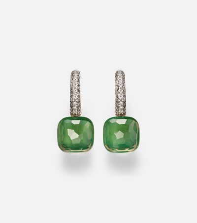 Pomellato Pomellato Nudo Classic 18kt rose and white gold drop earrings with gemstones