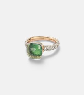 Pomellato Pomellato Nudo Classic 18kt white and rose gold ring with gemstones