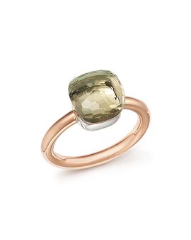 Pomellato Pomellato Nudo Classic Ring with Prasiolite in 18K Rose and White Gold